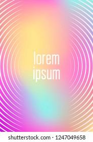 Gradient cover template. Minimal trendy layout with halftone. Futuristic gradient cover template for banner, presentation and brochure. Minimalistic colorful shapes. Abstract business illustration