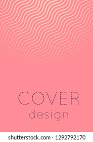 Gradient cover template. Minimal trendy layout with halftone. Futuristic gradient cover template for banner, presentation and brochure. Minimalistic colorful shapes. Abstract business illustration