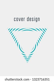 Gradient cover template. Minimal trendy layout with halftone. Futuristic gradient cover template for banner, presentation and brochure. Minimalistic colorful shapes. Abstract business illustration