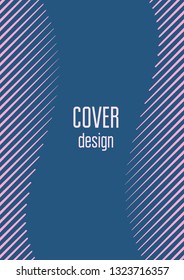 Gradient cover template. Minimal trendy layout with halftone. Futuristic gradient cover template for banner, presentation and brochure. Minimalistic colorful shapes. Abstract business illustration