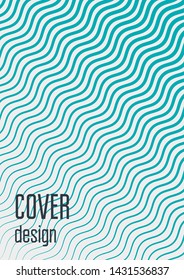 Gradient cover template. Minimal trendy layout with halftone. Futuristic gradient cover template for banner, presentation and brochure. Minimalistic colorful shapes. Abstract business illustration