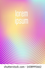 Gradient cover template. Minimal trendy layout with halftone. Futuristic gradient cover template for banner, presentation and brochure. Minimalistic colorful shapes. Abstract business illustration