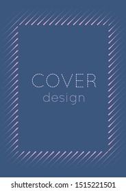 Gradient cover template. Minimal trendy layout with halftone. Futuristic gradient cover template for banner, presentation and brochure. Minimalistic colorful shapes. Abstract business illustration
