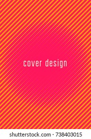 Gradient cover template. Minimal trendy layout with halftone. Futuristic gradient cover template for banner, presentation and brochure. Minimalistic colorful shapes. Abstract business illustration