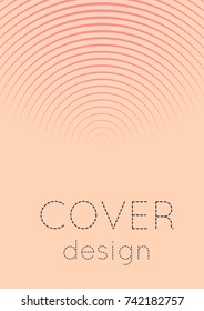 Gradient cover template. Minimal trendy layout with halftone. Futuristic gradient cover template for banner, presentation and brochure. Minimalistic colorful shapes. Abstract business illustration