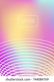 Gradient cover template. Minimal trendy layout with halftone. Futuristic gradient cover template for banner, presentation and brochure. Minimalistic colorful shapes. Abstract business illustration