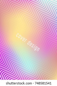 Gradient cover template. Minimal trendy layout with halftone. Futuristic gradient cover template for banner, presentation and brochure. Minimalistic colorful shapes. Abstract business illustration