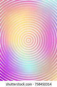 Gradient cover template. Minimal trendy layout with halftone. Futuristic gradient cover template for banner, presentation and brochure. Minimalistic colorful shapes. Abstract business illustration