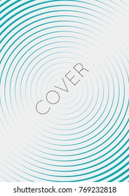 Gradient cover template. Minimal trendy layout with halftone. Futuristic gradient cover template for banner, presentation and brochure. Minimalistic colorful shapes. Abstract business illustration