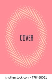 Gradient cover template. Minimal trendy layout with halftone. Futuristic gradient cover template for banner, presentation and brochure. Minimalistic colorful shapes. Abstract business illustration