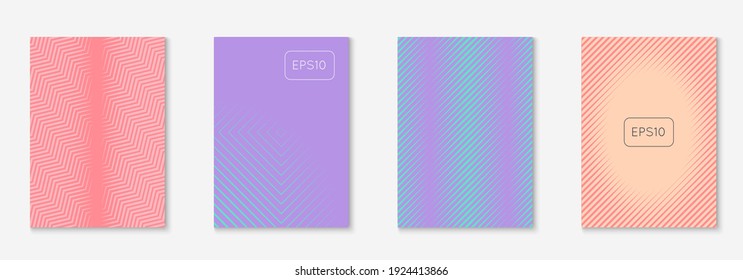 Gradient cover template. Pink and purple. Elegant journal, book, report, patent mockup. Gradient cover template with line geometric elements and shapes.