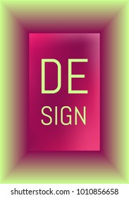 Gradient Cover Template with Rectangles. Rectangles Created Using Blend Tool. Fashion Vector Geometric Cover. Pink Gradient Mesh. Cover Design Template for Presentation, Brochure, Catalog, Poster.