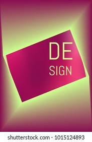 Gradient Cover Template with Rectangles. Rectangles Created Using Blend Tool. Fashion Vector Geometric Cover. Pink Gradient Mesh. Cover Design Template for Presentation, Brochure, Catalog, Poster.