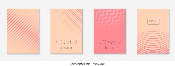 Gradient cover template set. Minimal trendy layout with halftone. Futuristic gradient cover template for banner, presentation and brochure. Minimalistic colorful shapes. Abstract business illustration
