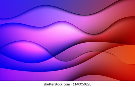 Gradient covers design. Colorful Fluid shapes composition. Future 3d wave patterns. Vector illustration.