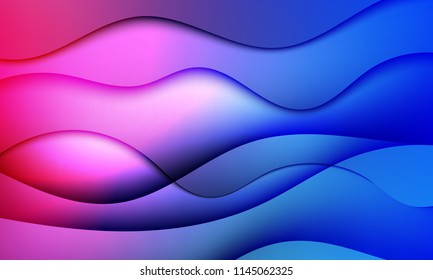 Gradient covers design. Colorful Fluid shapes composition. Future 3d wave patterns. Vector illustration.