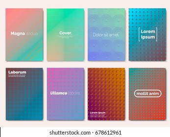 Gradient covers set. Cool halftone gradients. Futuristic design posters. Future Poster template. Vector Eps 10
