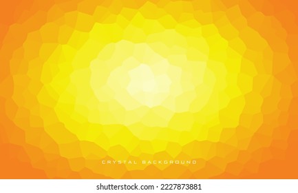 Gradient crystal background with yellow domination. Eps10 Vector Design