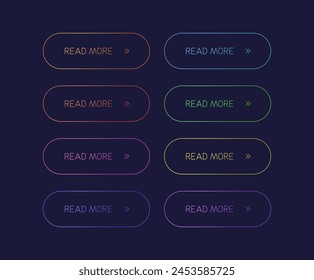Gradient CTA buttons set: Read more.
