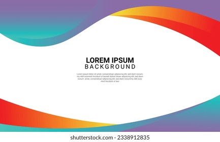 Gradient curve and wavy on white background. New way of your banner website.