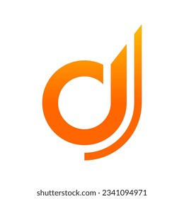 gradient d logo design, letter d logo