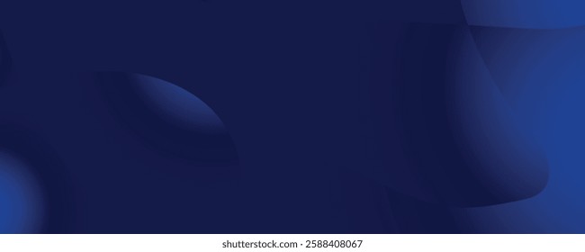 Gradient dark blue background with a smooth wave effect, ideal for elegant designs