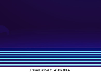 Fondo abstracto brillante del laser del azul oscuro del degradado. Futurista vida nocturna Horizontal Web Anuncio. Estilo tecnológico moderno. Plantilla gráfica dinámica para Fondo de pantalla, pantalla móvil