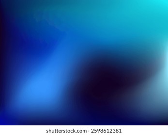 Gradient, dark blue tones. Shades of blue, blue, green colors. Space, galaxies. Night sky. Universe vector