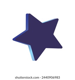 Gradient dark neon star. Star icon. Nostalgia for the 1990s. Vector illustration on white background