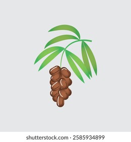 Gradient Date Palm Illustration for Ramadan