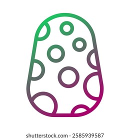 Gradient Decorative Easter Egg with Circle Design
