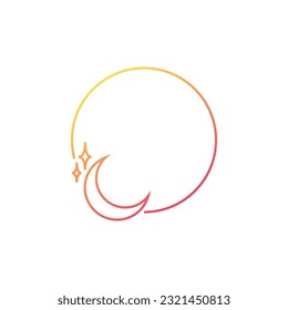 Gradient Decorative frame design template. Elegant vector element for your design