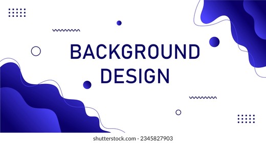 Gradient deep blue template banner. Modern design.