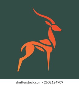 Gradient Deer logo Design, modern and simple wildlife organizations, outdoor brands