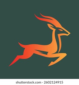 Gradient Deer logo Design, modern and simple wildlife organizations, outdoor brands