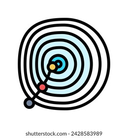 gradient descent algorithm color icon vector. gradient descent algorithm sign. isolated symbol illustration