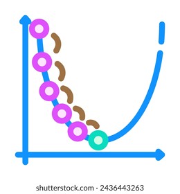 gradient descent algorithm color icon vector. gradient descent algorithm sign. isolated symbol illustration