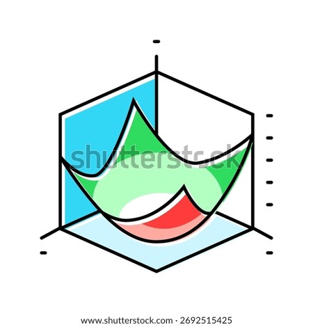 gradient descent arrow machine color icon vector. gradient descent arrow machine sign. isolated symbol illustration