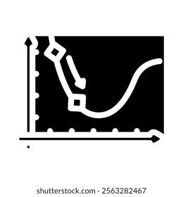 gradient descent arrow machine learning glyph icon vector. gradient descent arrow machine learning sign. isolated symbol illustration