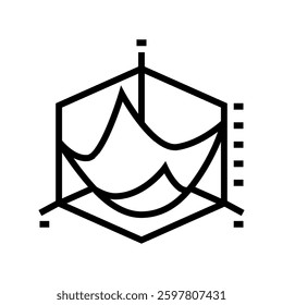 gradient descent arrow machine line icon vector. gradient descent arrow machine sign. isolated contour symbol black illustration