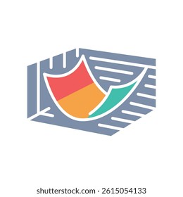 Gradient Descent color flat icon for digital and print projects.  Minimal clean icons for apps and websites. Modern simple icons for UI UX and branding