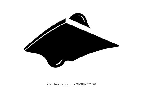 gradient descent symbol, black isolated silhouette