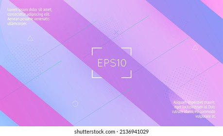 Gradient Design. Color Abstract Shape. Dynamic Poster. Pink Graphic Banner. Creative Backdrop. Memphis Page. 3d Landing Page. Modern Element. Violet Gradient Design