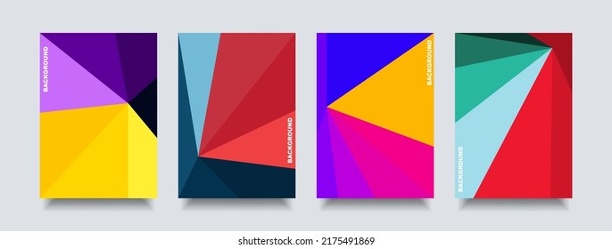 Gradient design cover style geometric and poster modern colorful background