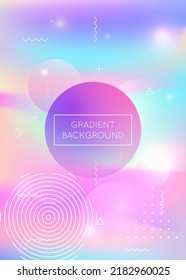 Gradient Design. Dynamic Flyer. Liquid Texture. Purple Retro Pattern. Hologram Background. Light Futuristic Template. Simple Dots. Space Layout. Blue Gradient Design