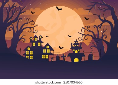 gradient design happy halloween background illustration