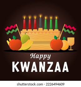 gradient design happy kwanzaa illustration