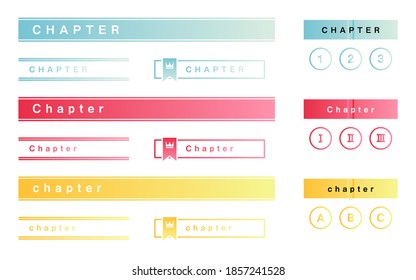 Gradient design of headings such as titles