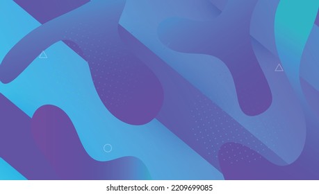 Diseño de degradado. Folleto horizontal. Disposición del fluido. Fondo Gráfico Azul. Pantalla líquida. Vibrante Página. Art Landing Page. Forma de resumen plana. Diseño de gradiente magenta