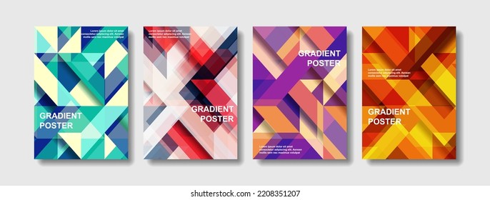 Gradient design poster minimalist color and cover background abstract